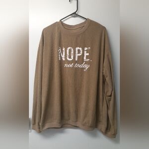 Womens' tan graphic lightweight shirt - size x-large